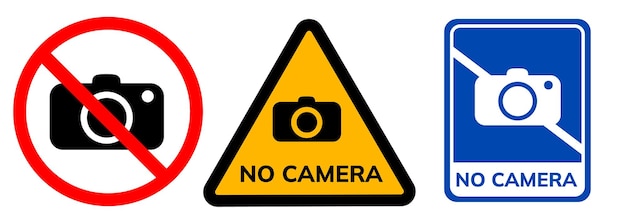 Nessuna restrizione di telecamera foto scattare foto grafico set adesivo giallo etichetta segno zona di cautela