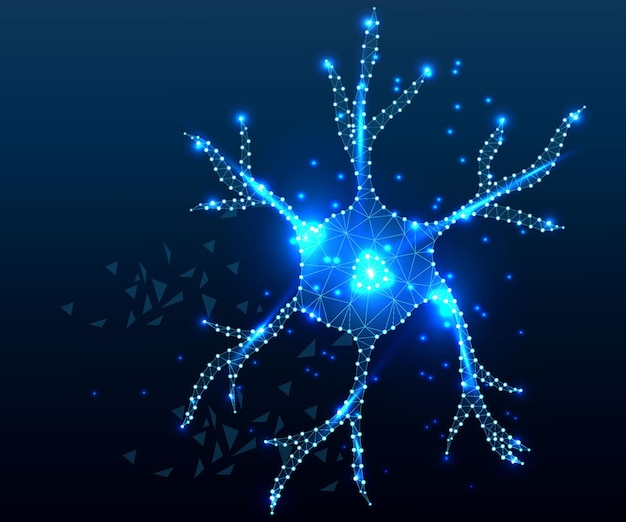 Neurone stella poligono blu 1