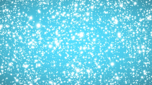 Neve che cade su uno sfondo blu.