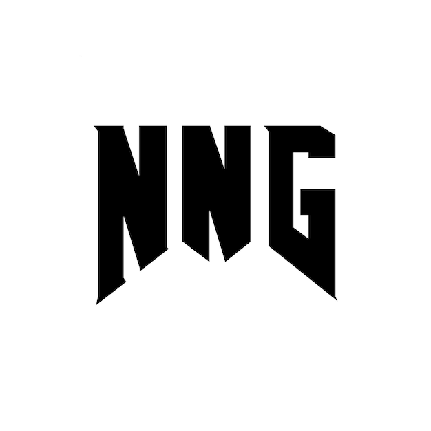 NNG letter logo design per società tecnologica NNG logo design combinazione di colori bianco e nero NNG logo NNG vettore NNG design NNG icona NNG alfabeto NNG tipografia logo design