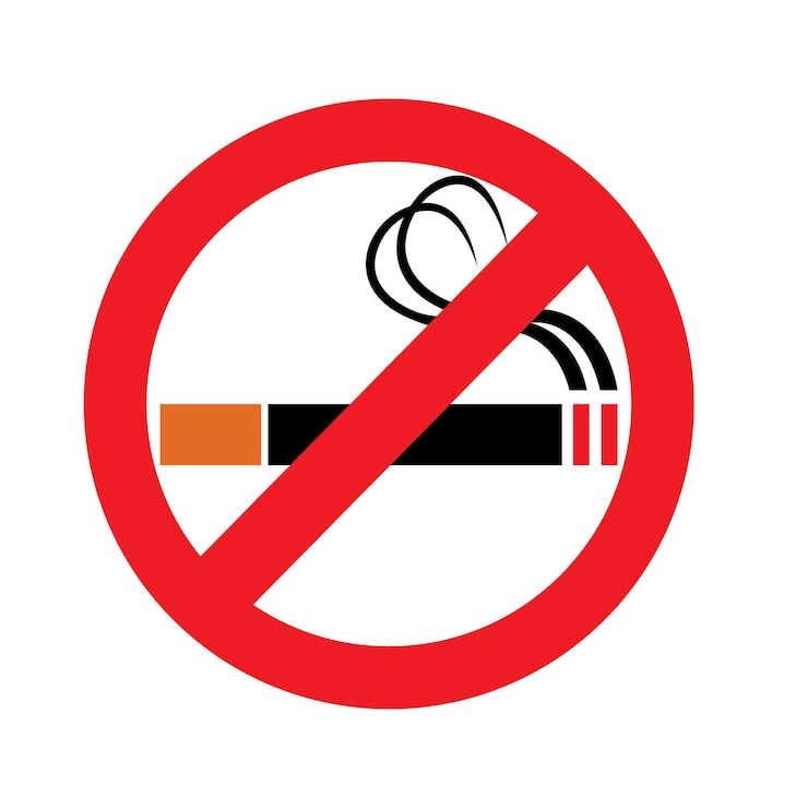 Vettore no smoking icon vector logo template illustration design