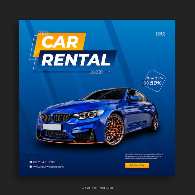 Noleggia auto social media instagram post design
