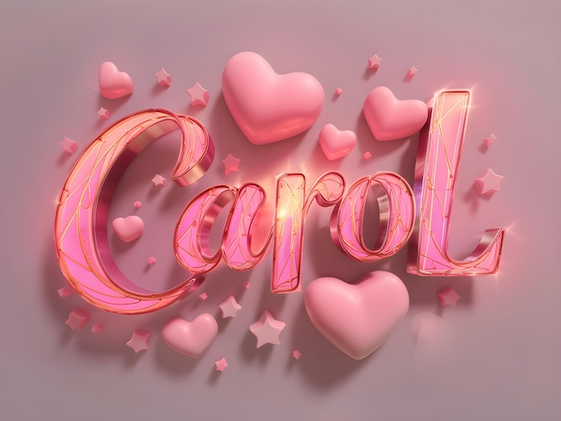 Nome Carol Logo Design Sfondamento Carol Nome Tipografia Bella arte Formato vettoriale