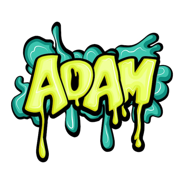 nomi di graffiti con design disegnato a mano