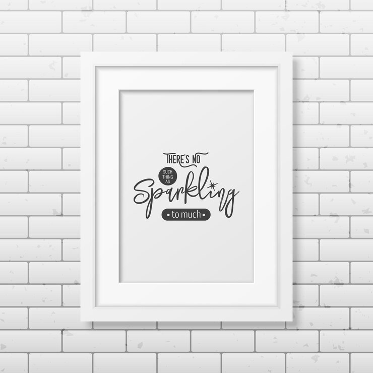 Vettore non esiste una cosa come la citazione tipografica vettoriale scintillante cornice moderna bianca sul muro di mattoni pietra preziosa diamante sparkle jewerly concetto motivazionale poster ispiratore tipografia lettering