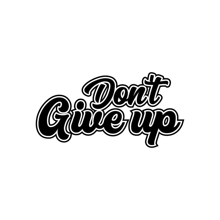 Non rinunciare a citazioni motivazionali, tipografia, design vettoriale.