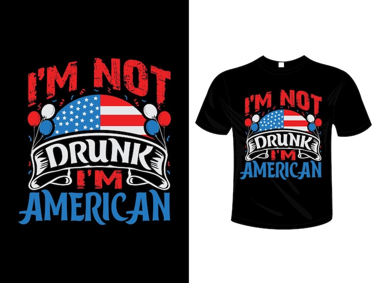 Vettore non sono ubriaco, sono un design di merchandising con lettere tipografiche americane