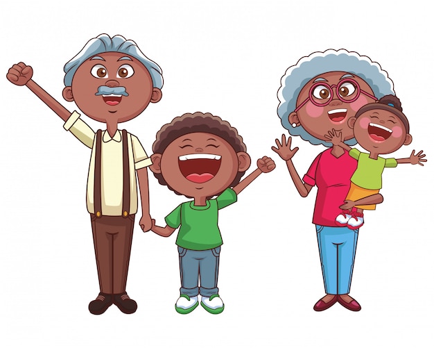 nonni e nipoti afro