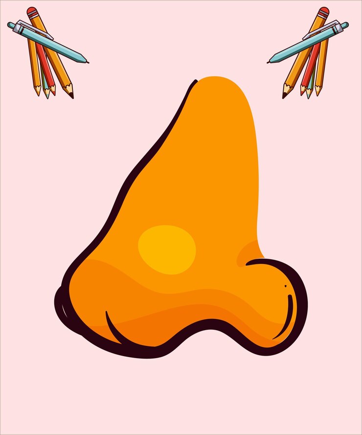 Vettore nose flat clip art illustrazione icona isolata