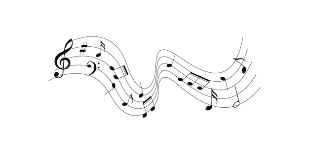 nota musicale illustrazione vettoriale segno e simbolo musicale