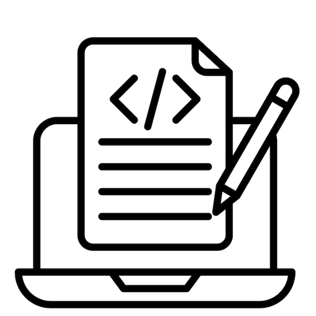Note di programmazione Stile di illustrazione vettoriale
