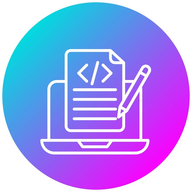 Note di programmazione Stile di illustrazione vettoriale