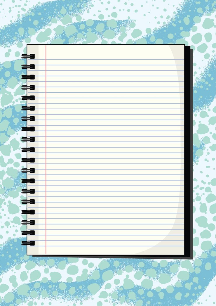 Vettore notebook vettoriale con sfondo disegnato a mano vintage