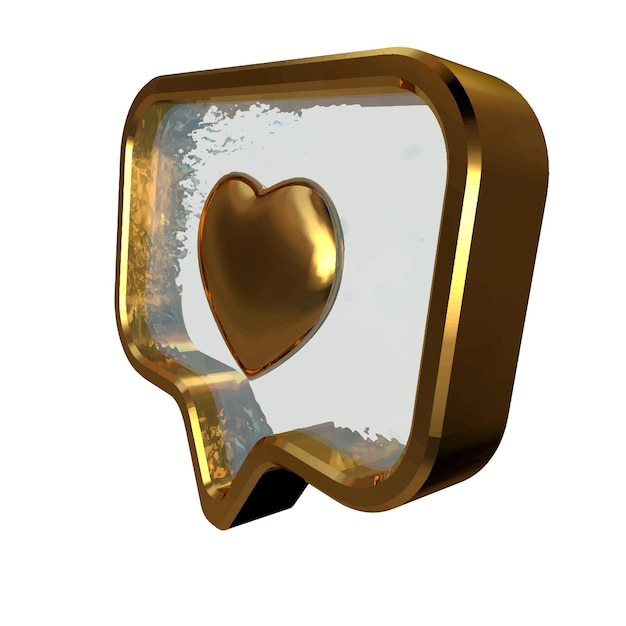 Notifica con un cuore 3d all'interno