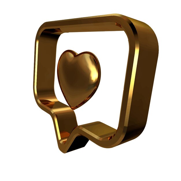 Notifica con un cuore 3d all'interno
