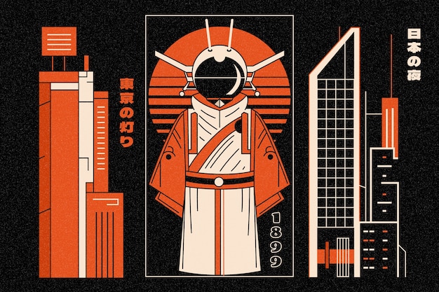 Notte di Tokyo: i samurai nel paesaggio urbano moderno