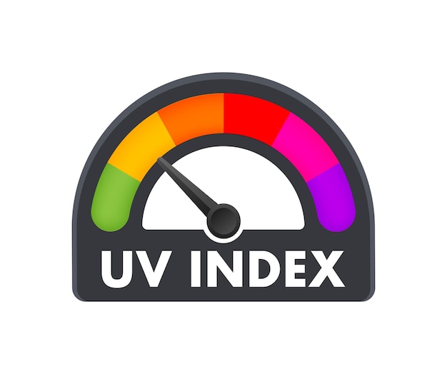 Numeri solari del livello dell'indice UV Protezione solare Illustrazione vettoriale