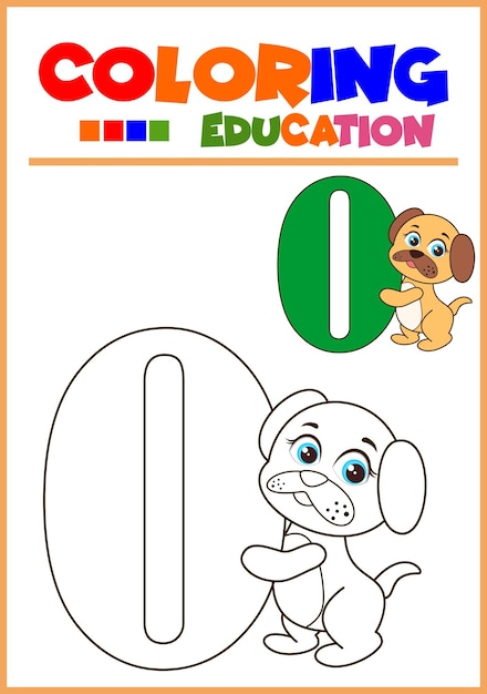 Numero da colorare per l'apprendimento dei bambini