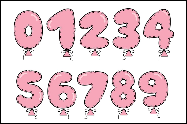 Vettore numero di bambina di compleanno artigianale colore arte creativa design tipografico