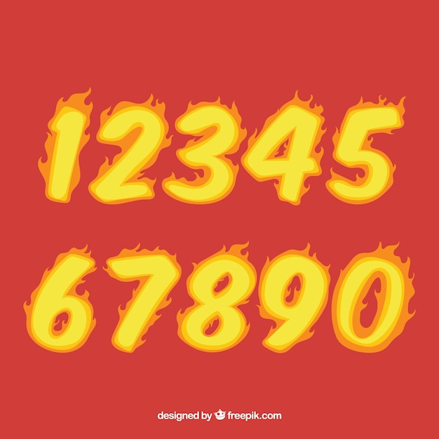 Numero di raccolta con stile fuoco