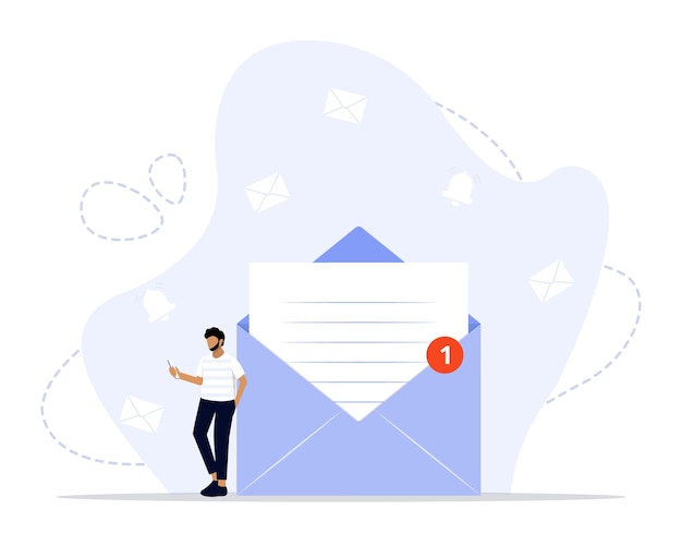 Nuova illustrazione del concetto di messaggio