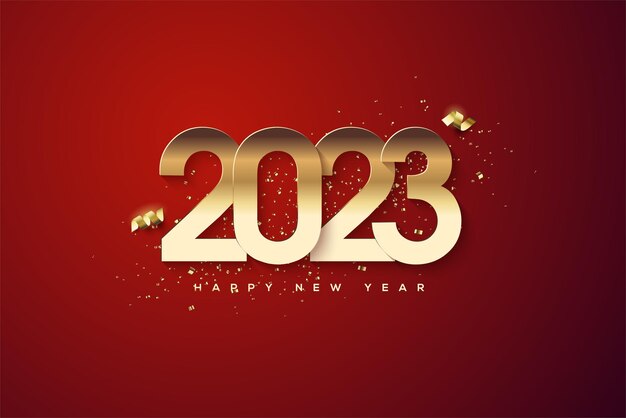 nuovo anno 2023 con lussuosi numeri d'oro