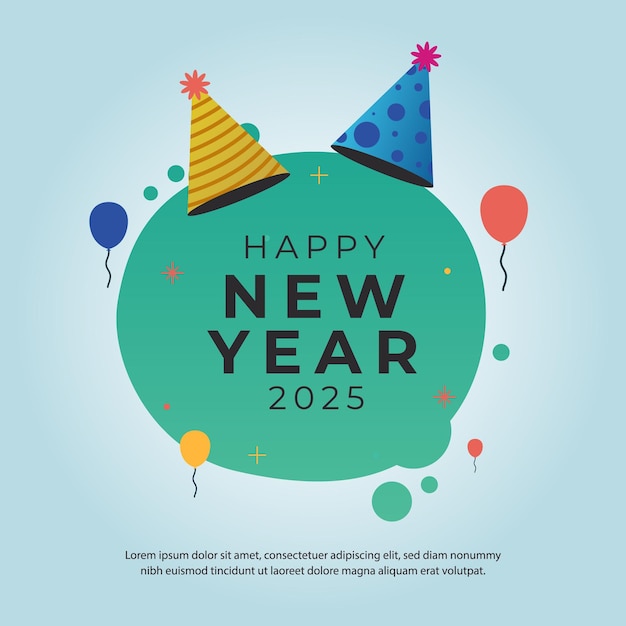 Nuovo anno modello di design vettoriale buono per l'uso di celebrazione Nuovo anno design flat design eps 10