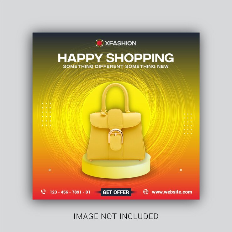 nuovo arrivo fashion bag social media facebook instagram post template eps vector