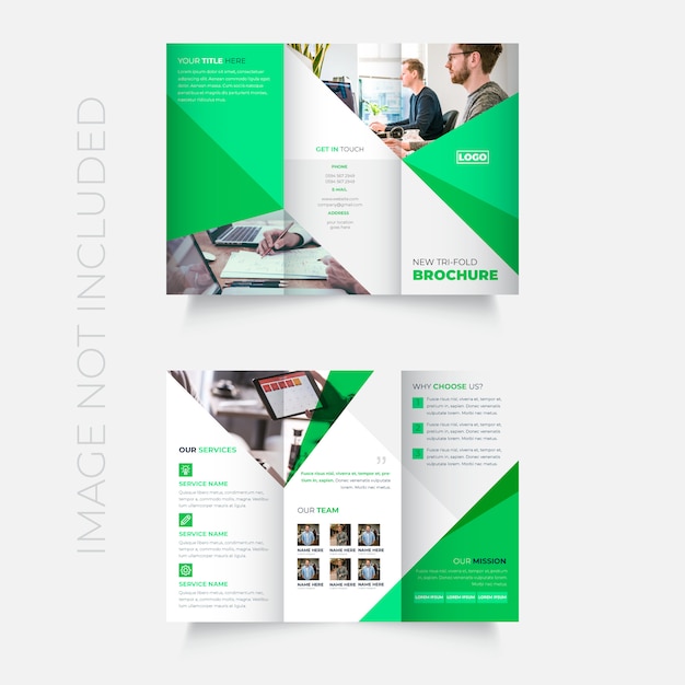 Nuovo design professionale ripiegabile per brochure