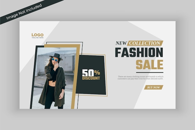 Nuovo modello di banner per la vendita di moda della collezione