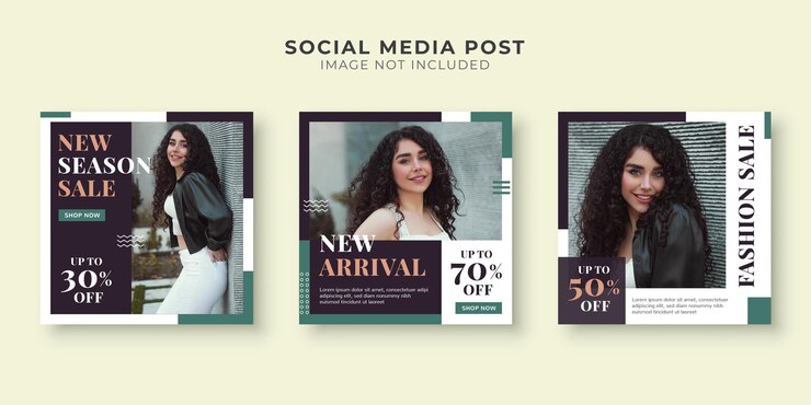 Vettore nuovo modello di post sui social media di vendita di arrivo