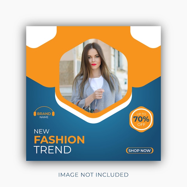 Nuovo modello di post sui social media di vendita di moda di tendenza