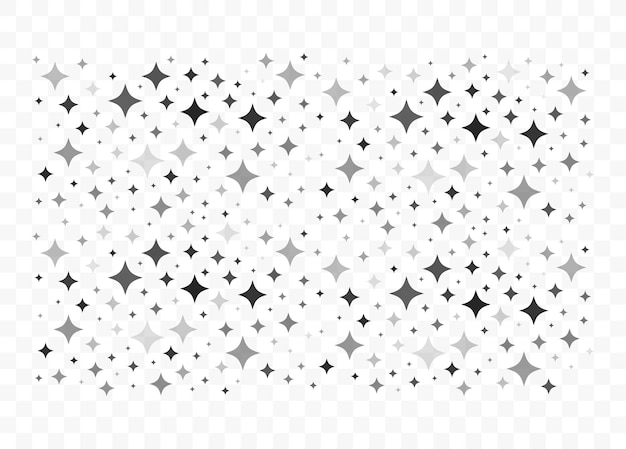 Nuvola di stelle scintilla stelle isolate su sfondo bianco cielo stellato illustrazione vettoriale