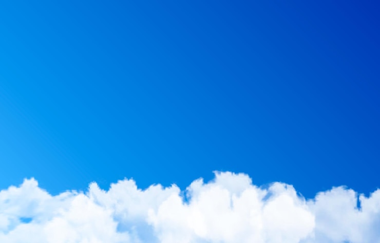 Vettore nuvola vettoriale o fumo su sfondo blu nube fumo nebbia cielo png