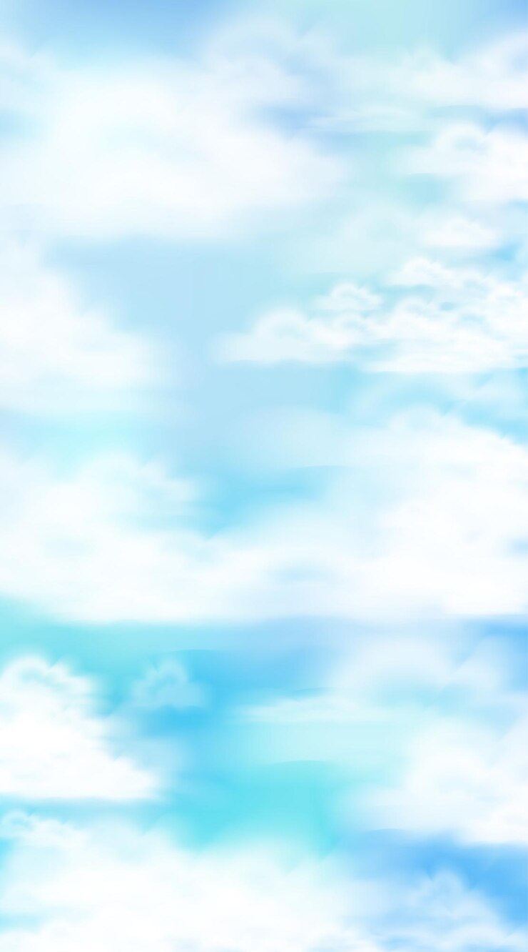 Vettore nuvole bianche sul cielo blu storie sfondo concetto di cielo pacifico banner orizzontale vettore di azioni