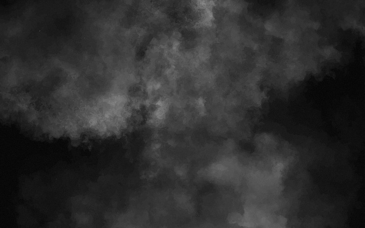 Vettore nuvole di fumo astratte in bianco e nero realistiche con effetto di sovrapposizione di ombre sullo sfondo sfondo oscuro misterioso con luce bianca spettrale e nebbia illustrazione vettoriale di nebbia fumosa vapore tossico sul pavimento