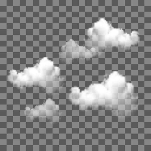 nuvole meteo png elemento vettoriale su sfondo trasparente