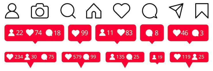 Vettore nuvoletta di notifica per i social media come amico del messaggio di commento del cuore