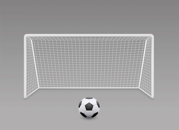 obiettivo di calcio calcio realistico con griglia