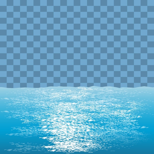 oceano acqua cielo e luce solare movimento png design