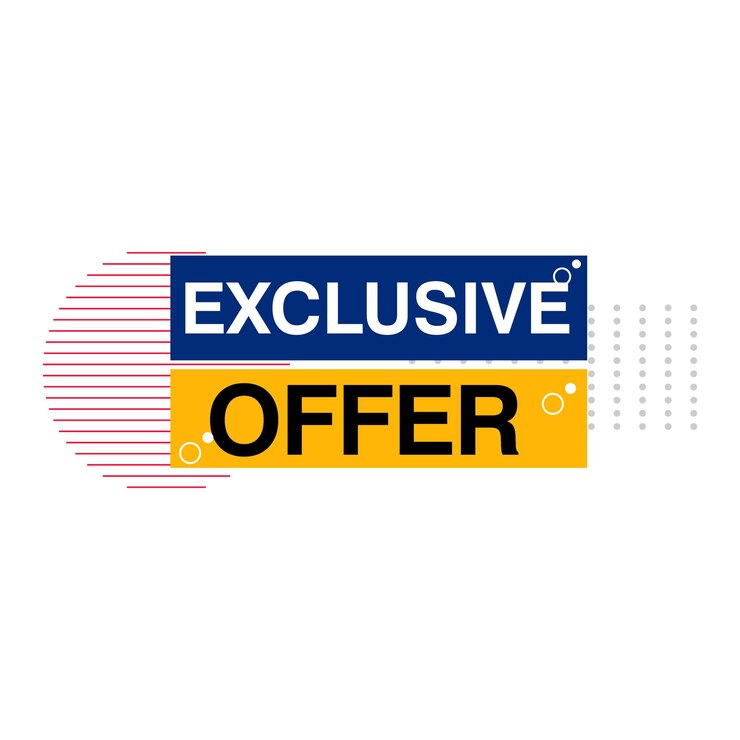 Vettore offerta esclusiva flat design combo offerta pay roll deal tag etichetta nuova solo più recente
