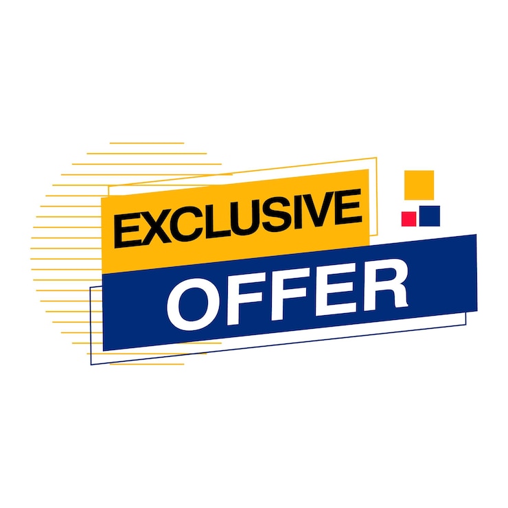 Vettore offerta esclusiva flat design combo offerta pay roll deal tag etichetta nuova solo più recente