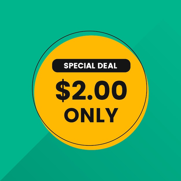 Offerta speciale 2 dollari solo banner di vendita