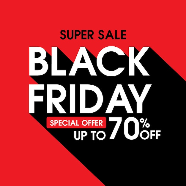 Offerta speciale del banner del black friday vettoriale