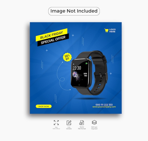 Offerta speciale del venerdì nero modello di banner per i social media