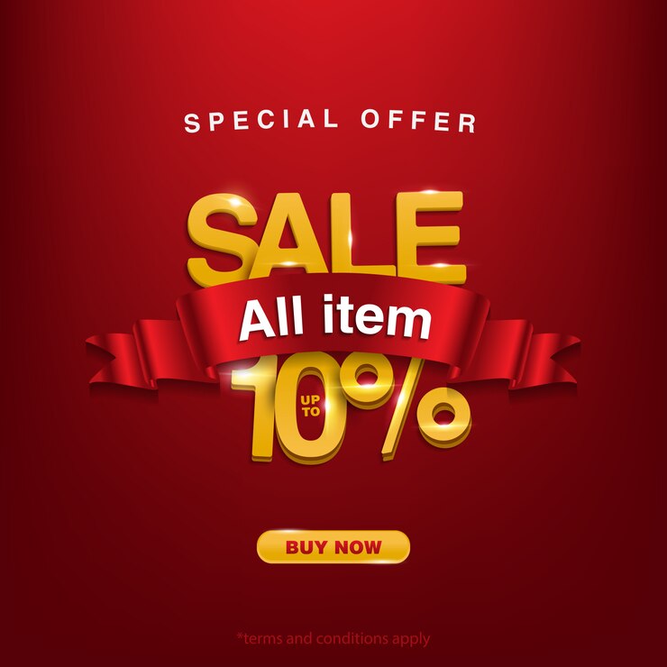 Offerta speciale di sfondo vendita tutto l'articolo fino al 10%