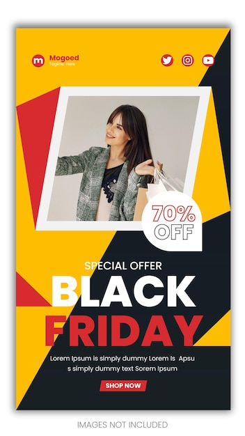 Offerta speciale Modello di storia instagram del Black Friday