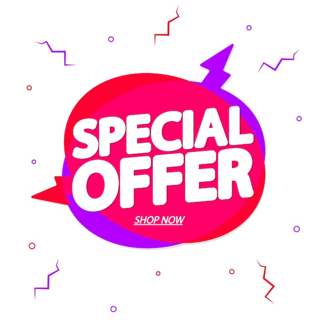 Offerta speciale Tag di sconto per il modello di design del banner di vendita