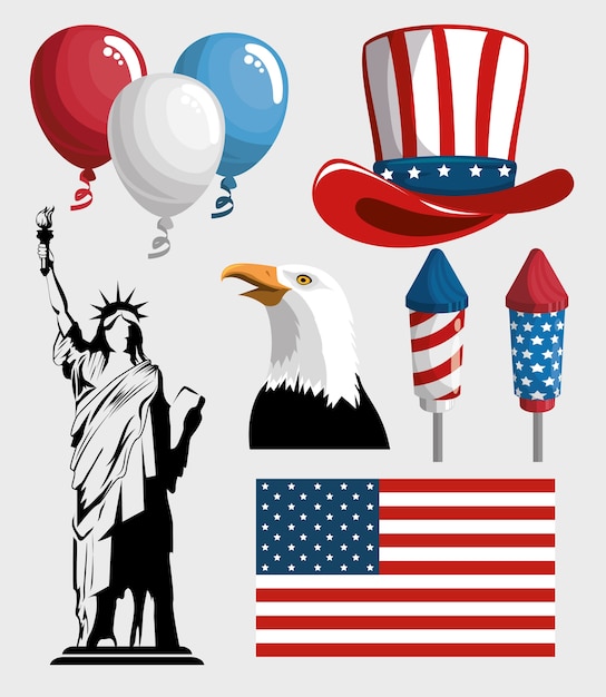 Oggetti relativi all&#39;America
