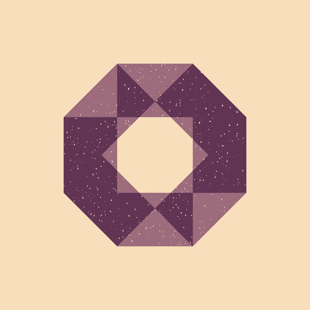 Oggetto geometrico con effetto stampa riso Elemento grafico vettoriale